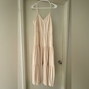 SHEIN Cream Strappy Maxi Dress